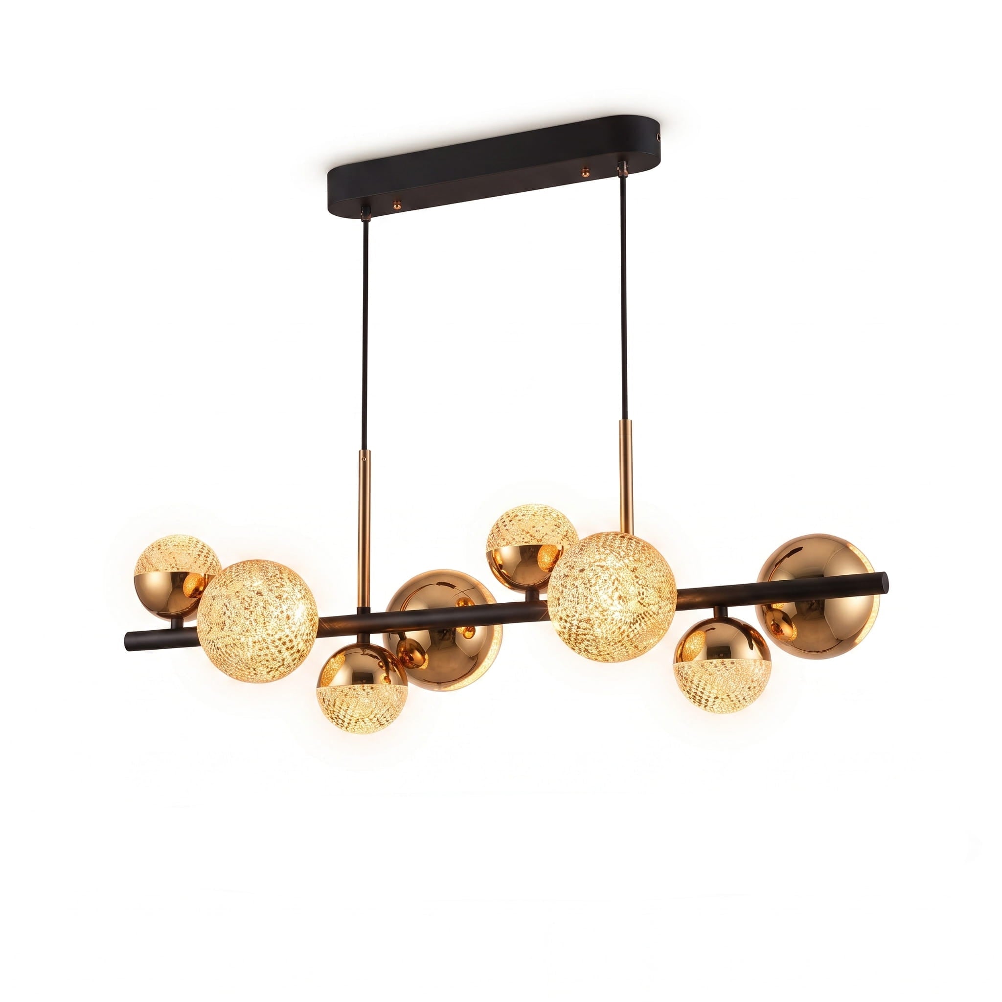 Multi-Head Pendant Light with Remote & LED Bulbs