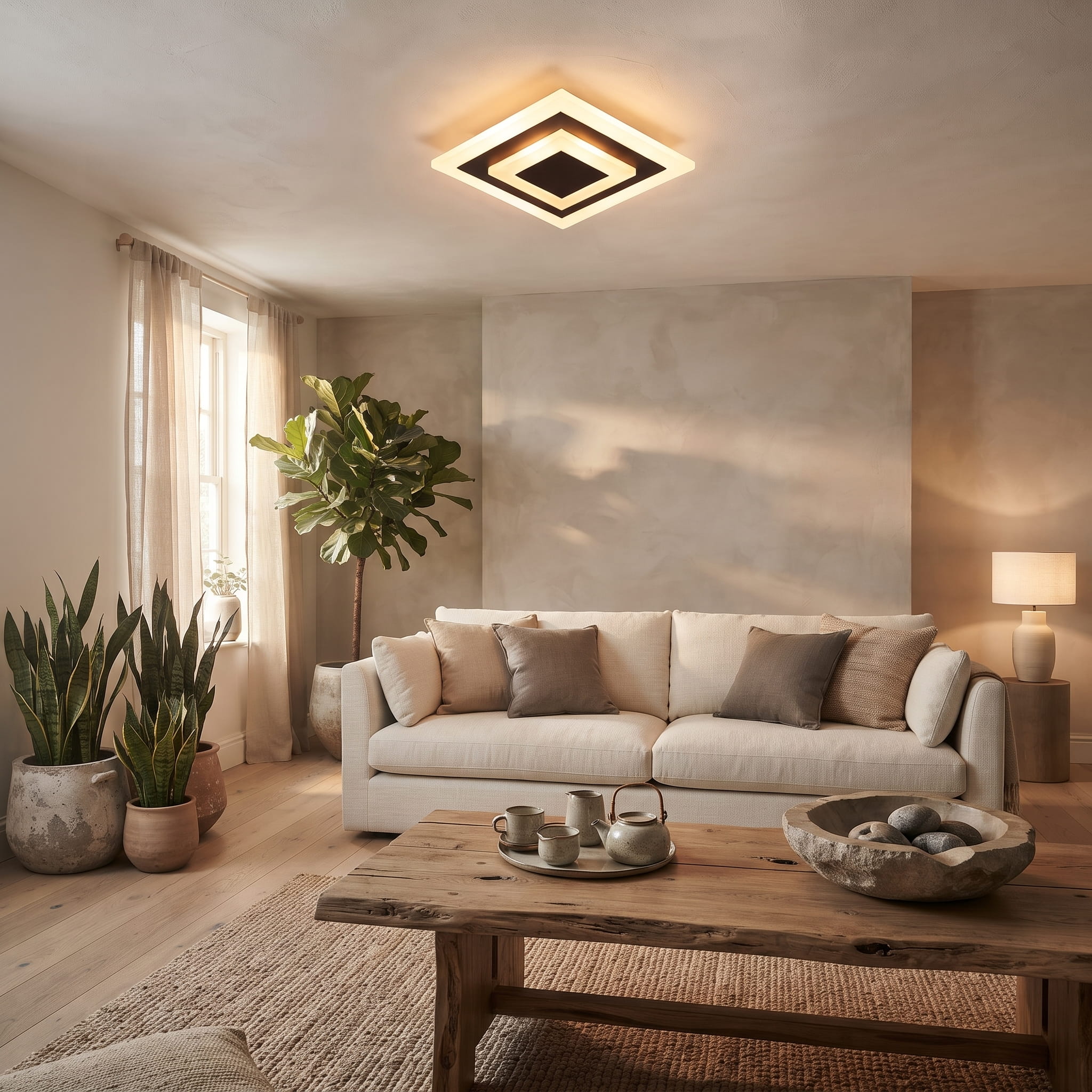 Round or Square Dimmable LED Ceiling Light