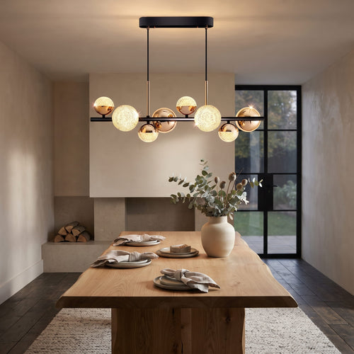 Multi-Head Pendant Light with Remote & LED Bulbs