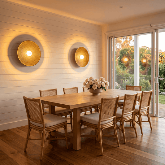 Concentric Ring Wall Sconce Vintage Brass Circular Disc Wall Light