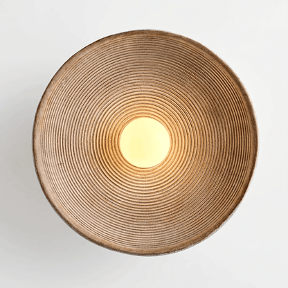 Concentric Ring Wall Sconce Vintage Brass Circular Disc Wall Light