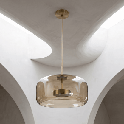 Retro Hailie Smoked Glass LED Pendant Light