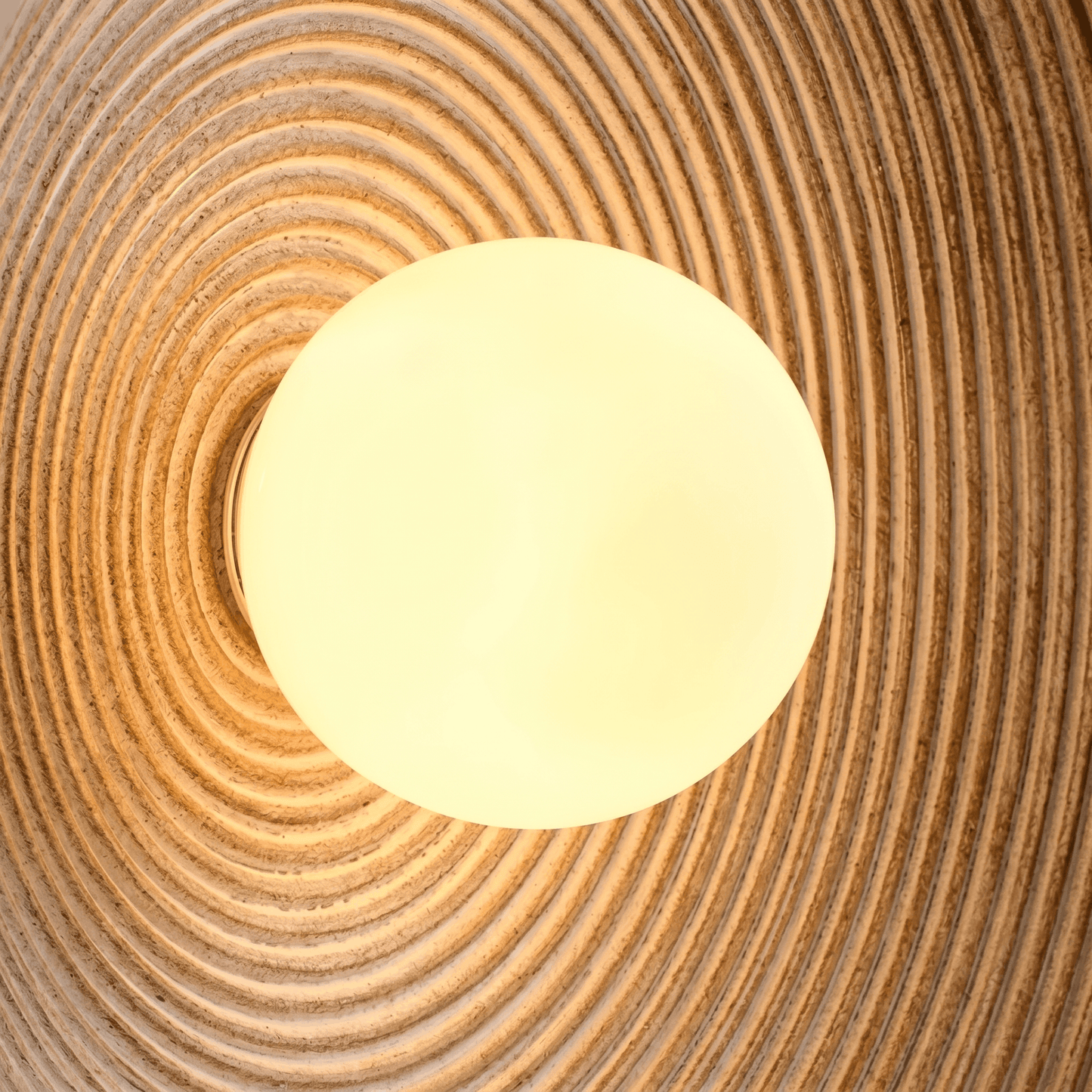 Concentric Ring Wall Sconce Vintage Brass Circular Disc Wall Light